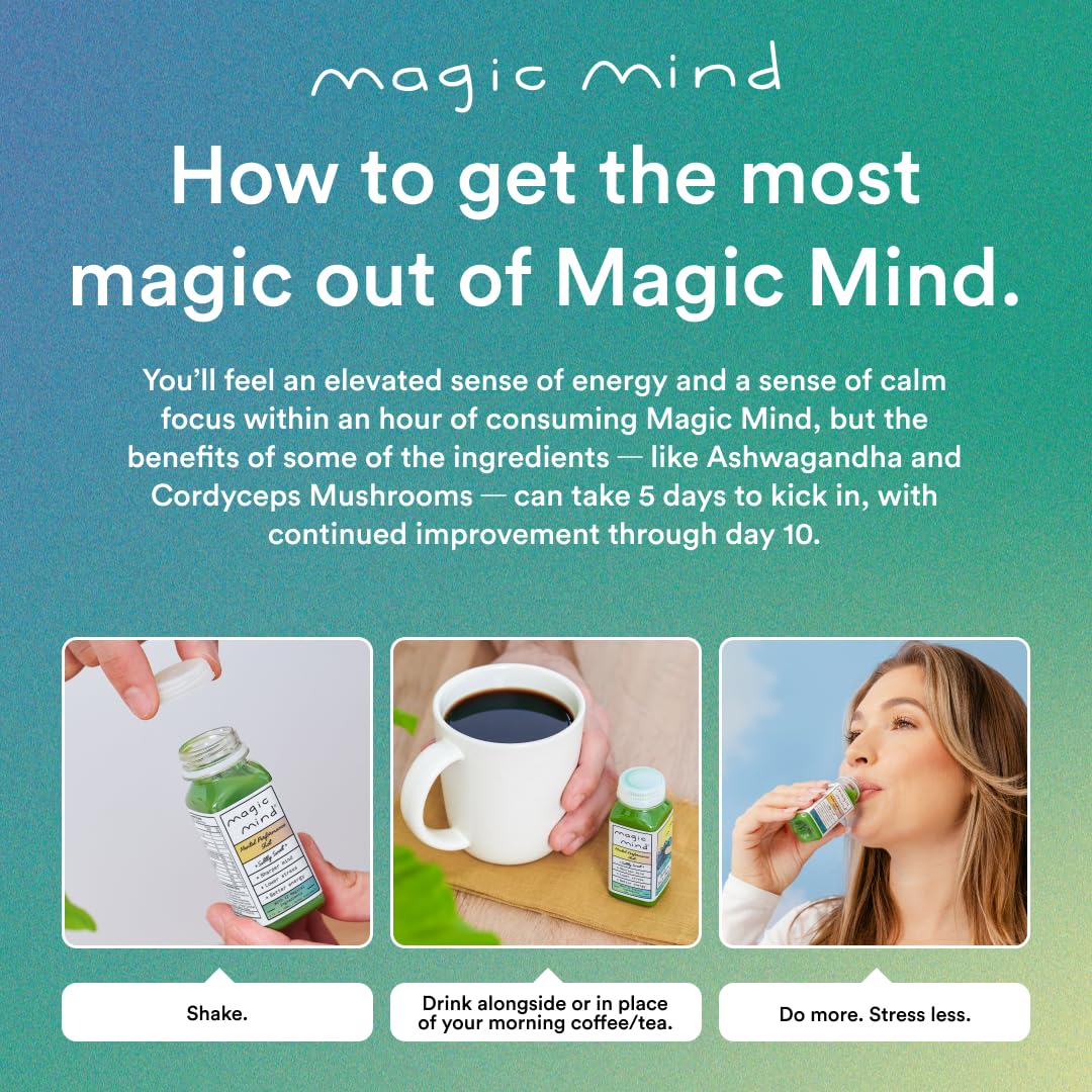 Magic Mind Shot goût subtil d'agave, plaisir lors d'une pause.