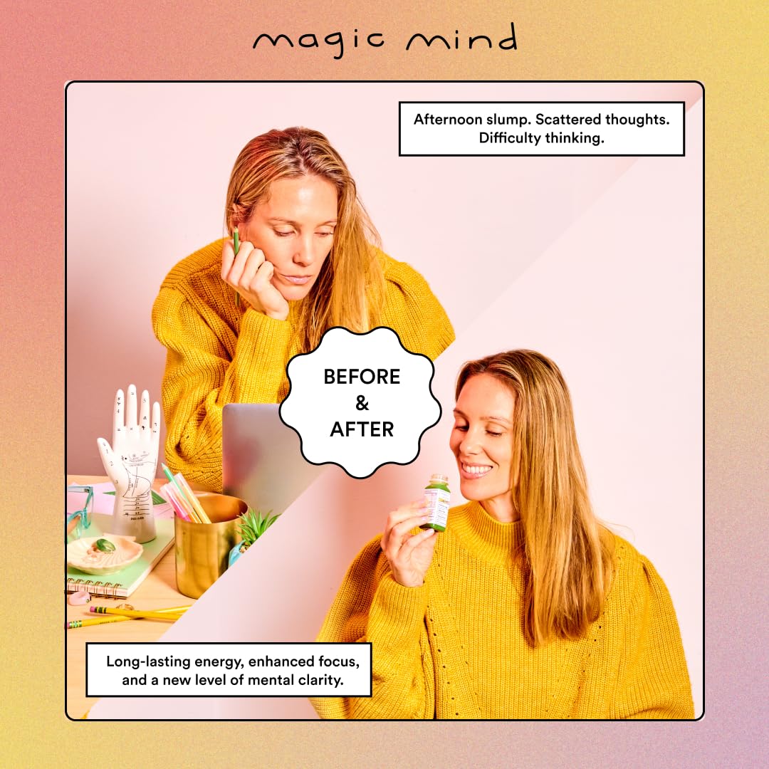 Magic Mind Shot Lions Mane Bacopa, soutien attention et mémoire.