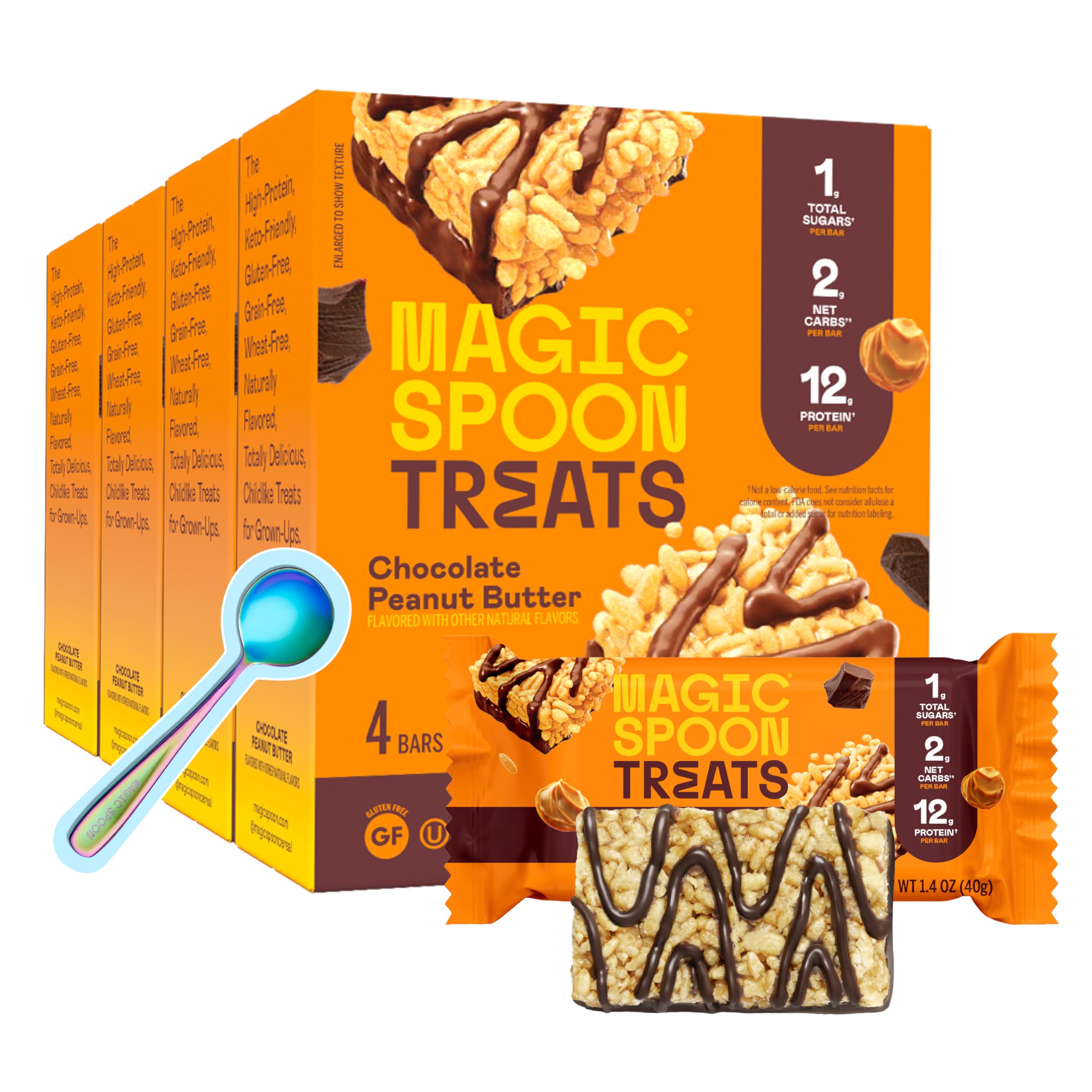 Magic Spoon Barres Protéinées Chocolat-Cacahuète: texture croquante et énergie durable