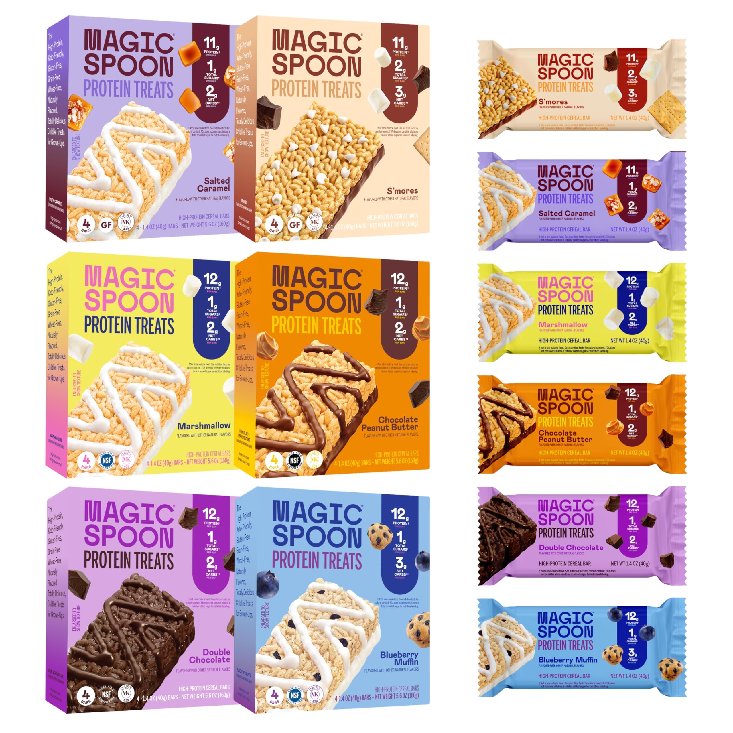 Magic Spoon barres protéinées caramel salé, énergie soutenue et goût gourmand.
