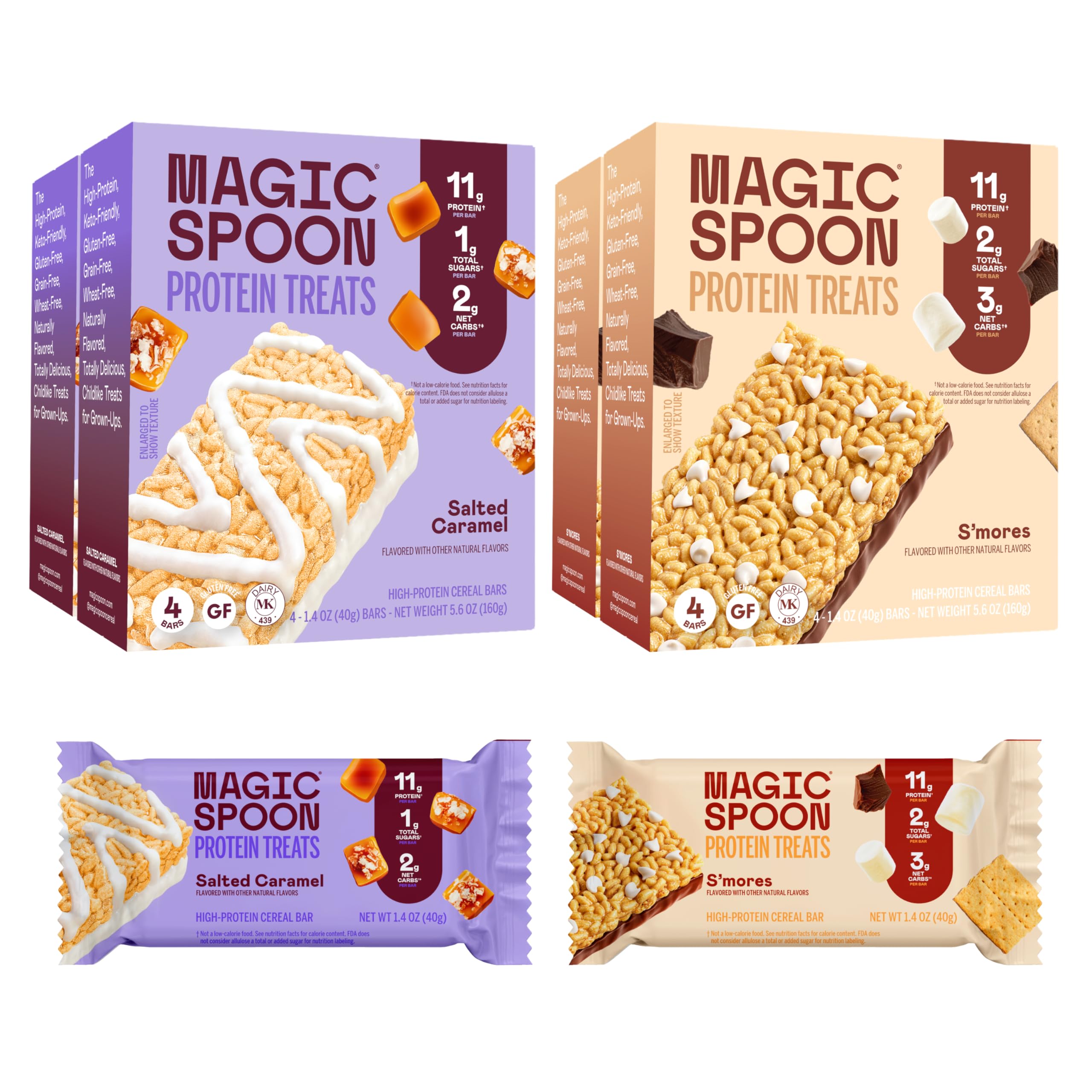 Magic Spoon Treats: paquet-barres Salted Caramel, collation protéinée pratique.
