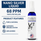 Magic Stuff St. George Nano Silver, gouttes avec pipette pour dosage facile.