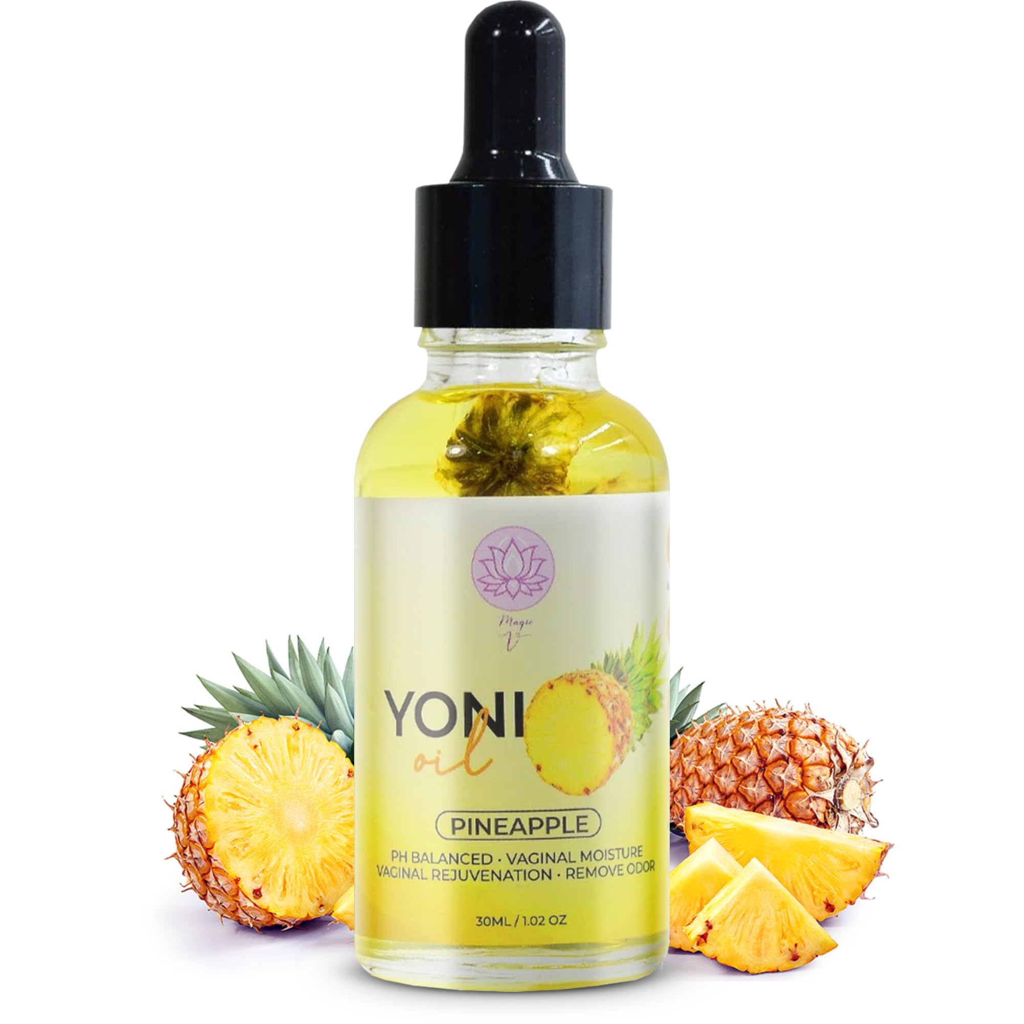 Magic V Steam Yoni huile - bouteille prête à l'hydratation intime et équilibre du pH.