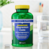 Étiquette propre et formule sans gluten ni lactose du magnésium oxyde 400 mg.
