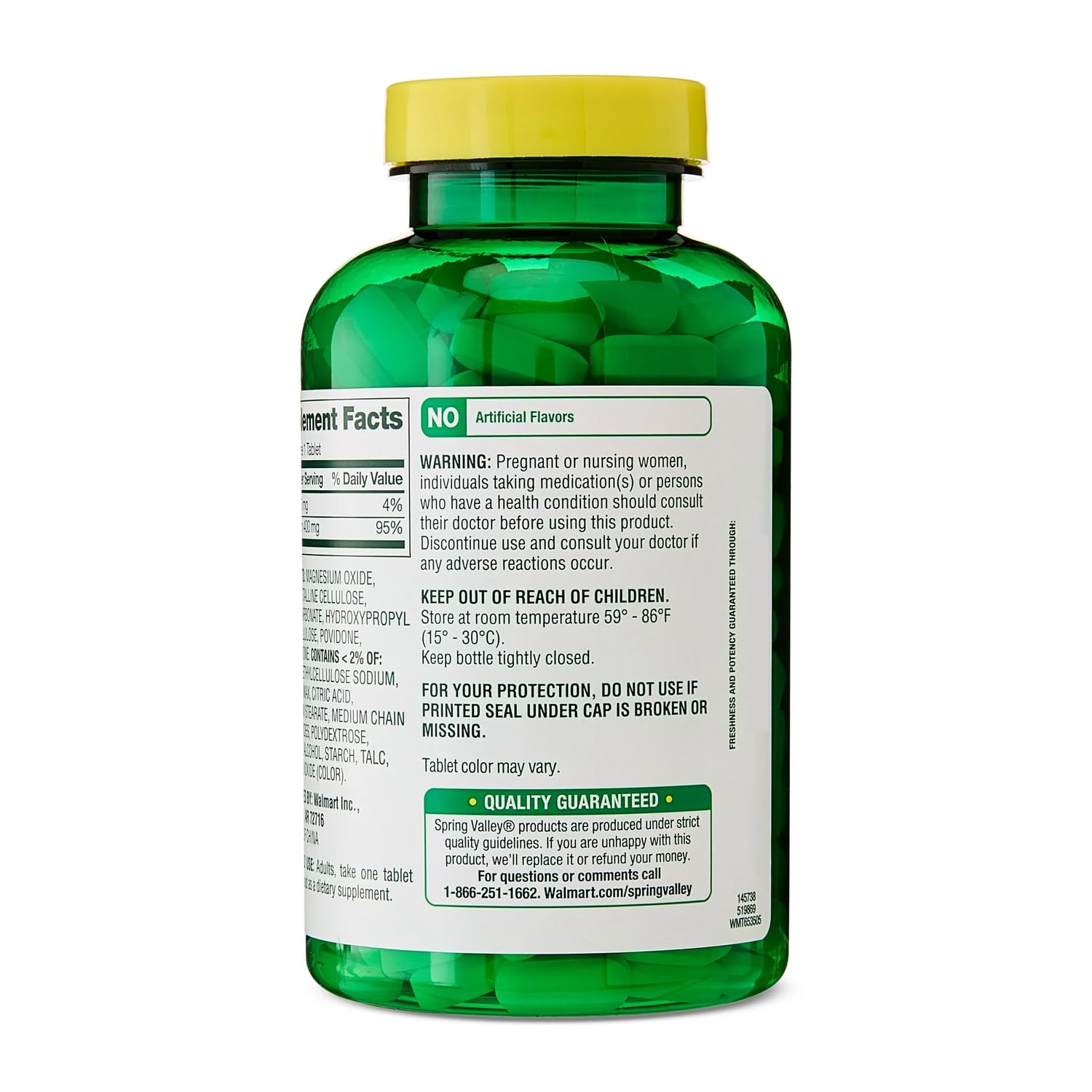 Tablettes magnésium oxyde 400 mg disposées sur un fond neutre.