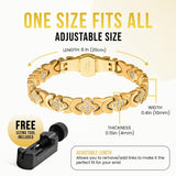 MagnetRX Bracelet avec agrafe papillon sécurisée pour facile enfilage