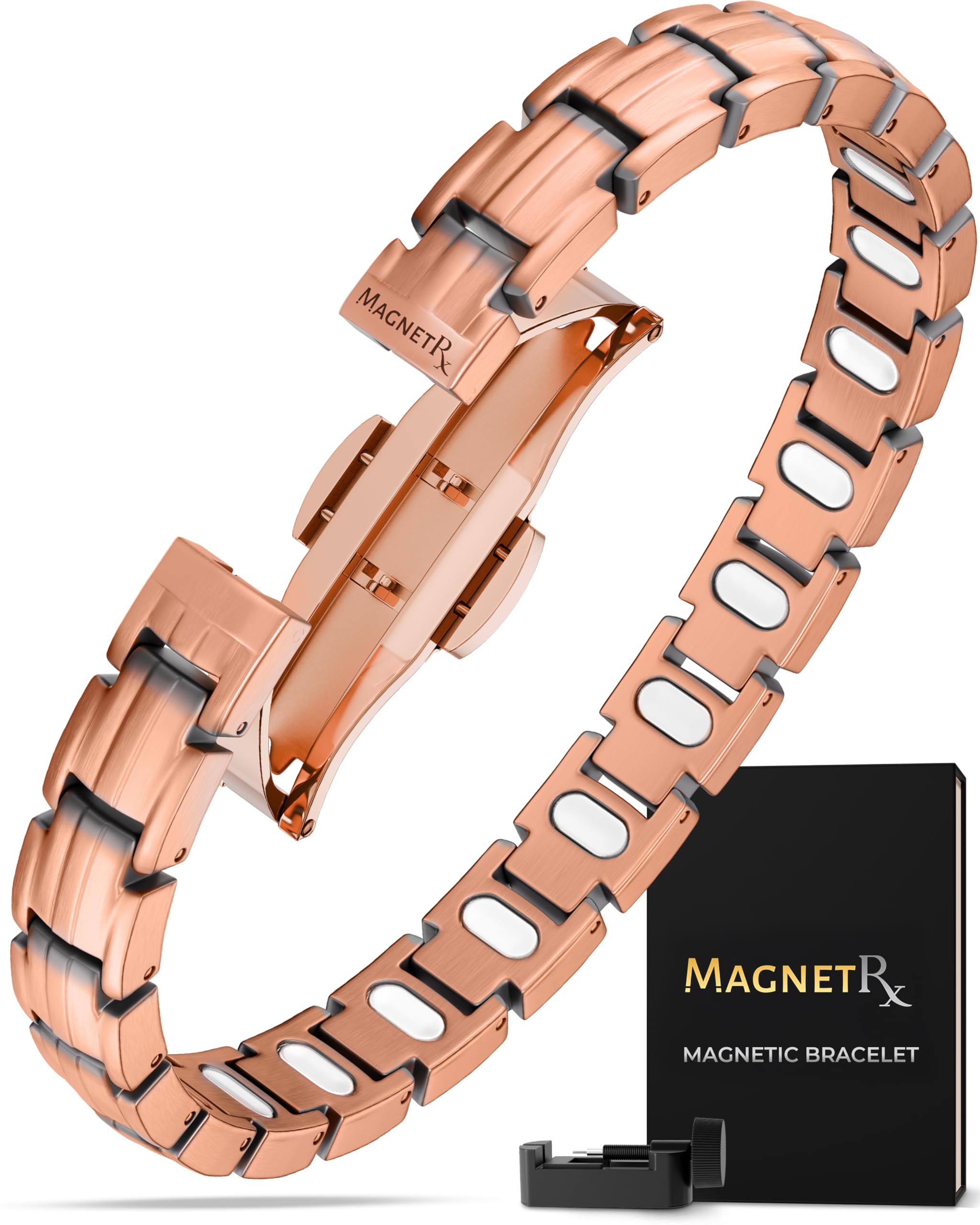 Bracelet MagnetRX en cuivre EllipseMAX vue générale, style quotidien et durable