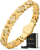 MagnetRX Bracelet Quatre Feuilles avec cristaux pour un style raffiné et énergie potentielle