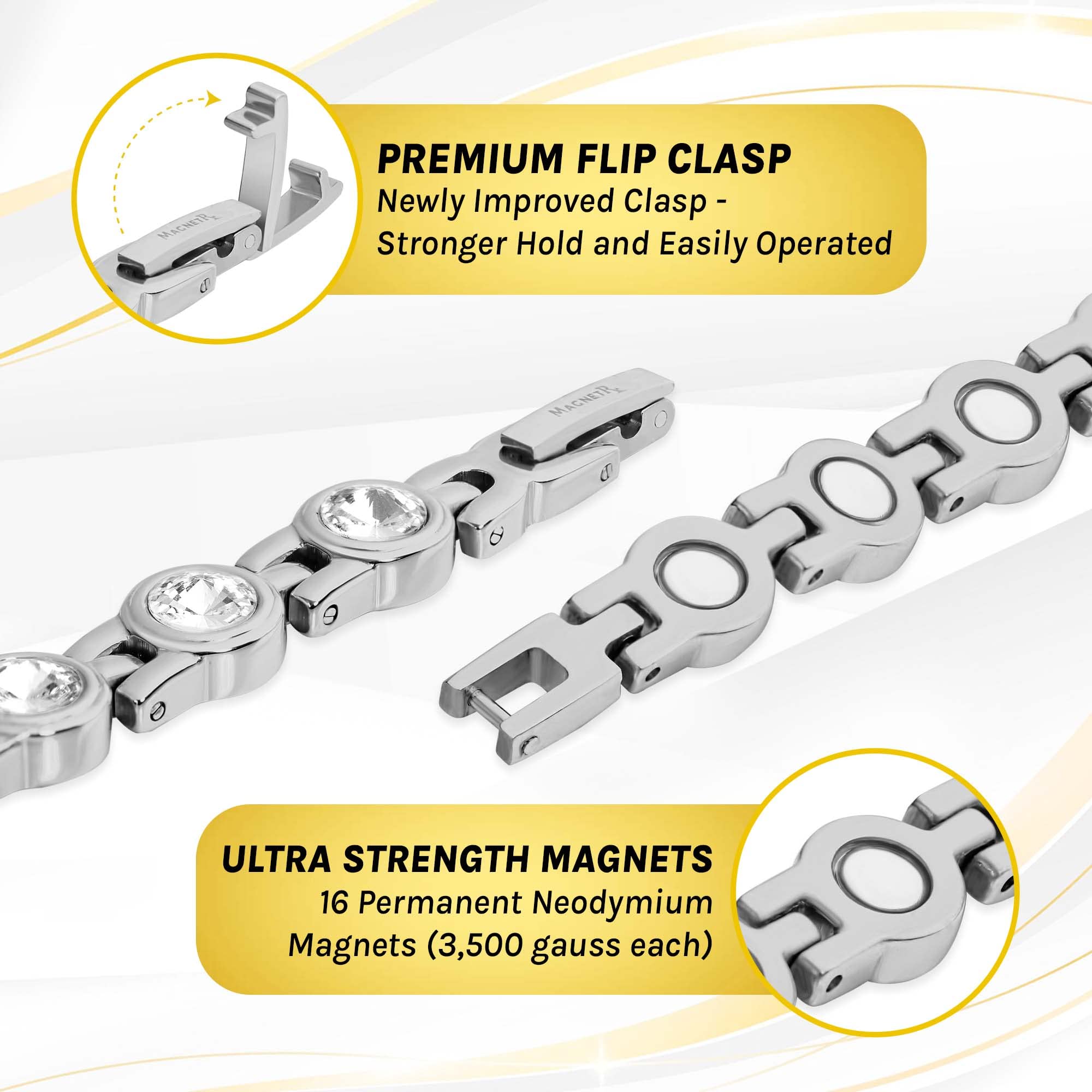 Coffret cadeau MagnetRX avec étui velours et outil d'ajustement inclus.