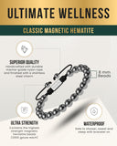 Fermeture inox et charme MagnetRX sur le bracelet hematite.