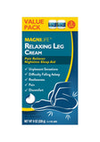 Embouteillage pratique de MagniLife Crème Relaxante Jambes, 2 pots.