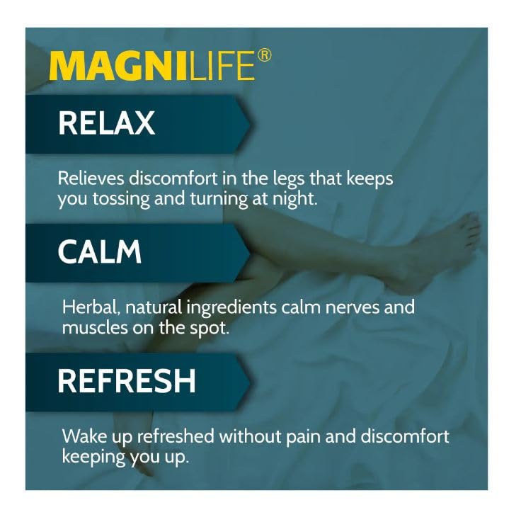 Application nocturne de MagniLife avec lavande et magnésium pour la relaxation.