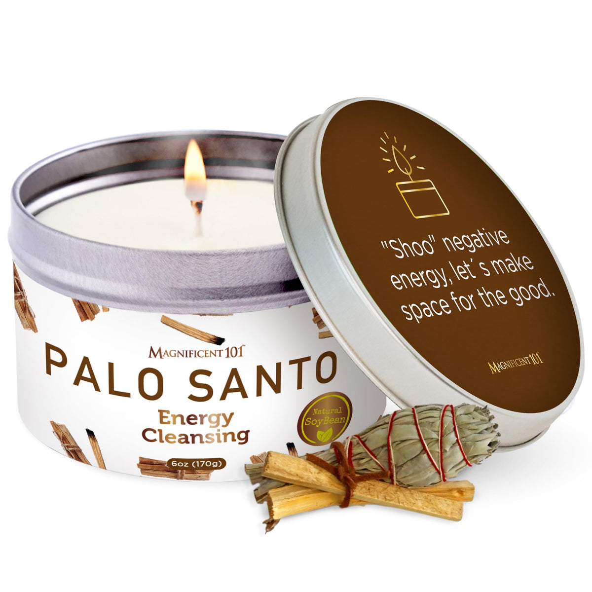 Magnificent 101 bougie Palo Santo: flamme douce pour une ambiance paisible à la maison