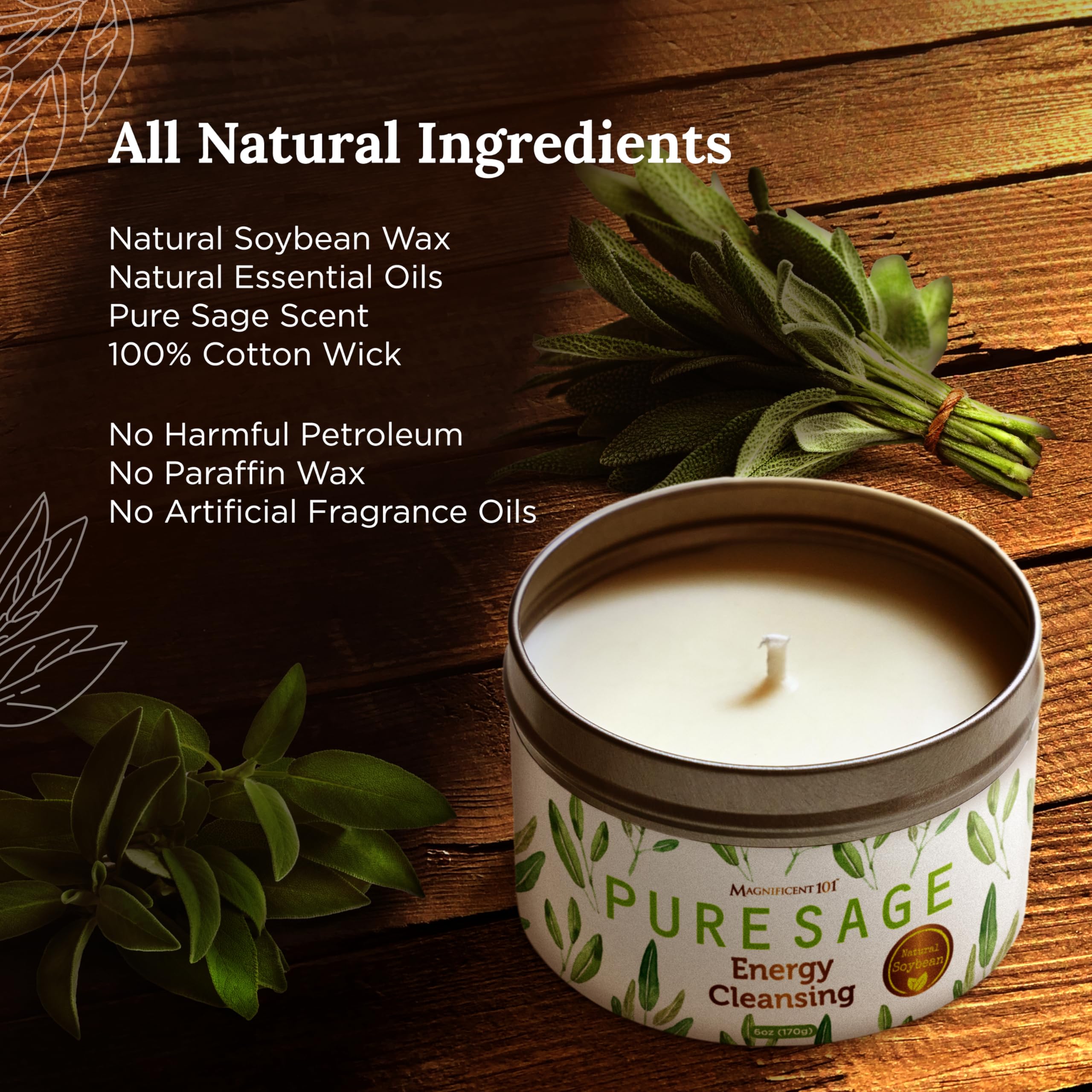 Magnificent 101 parfum-citron-marshmallow-sauge purifie l'air et apaise l'ambiance