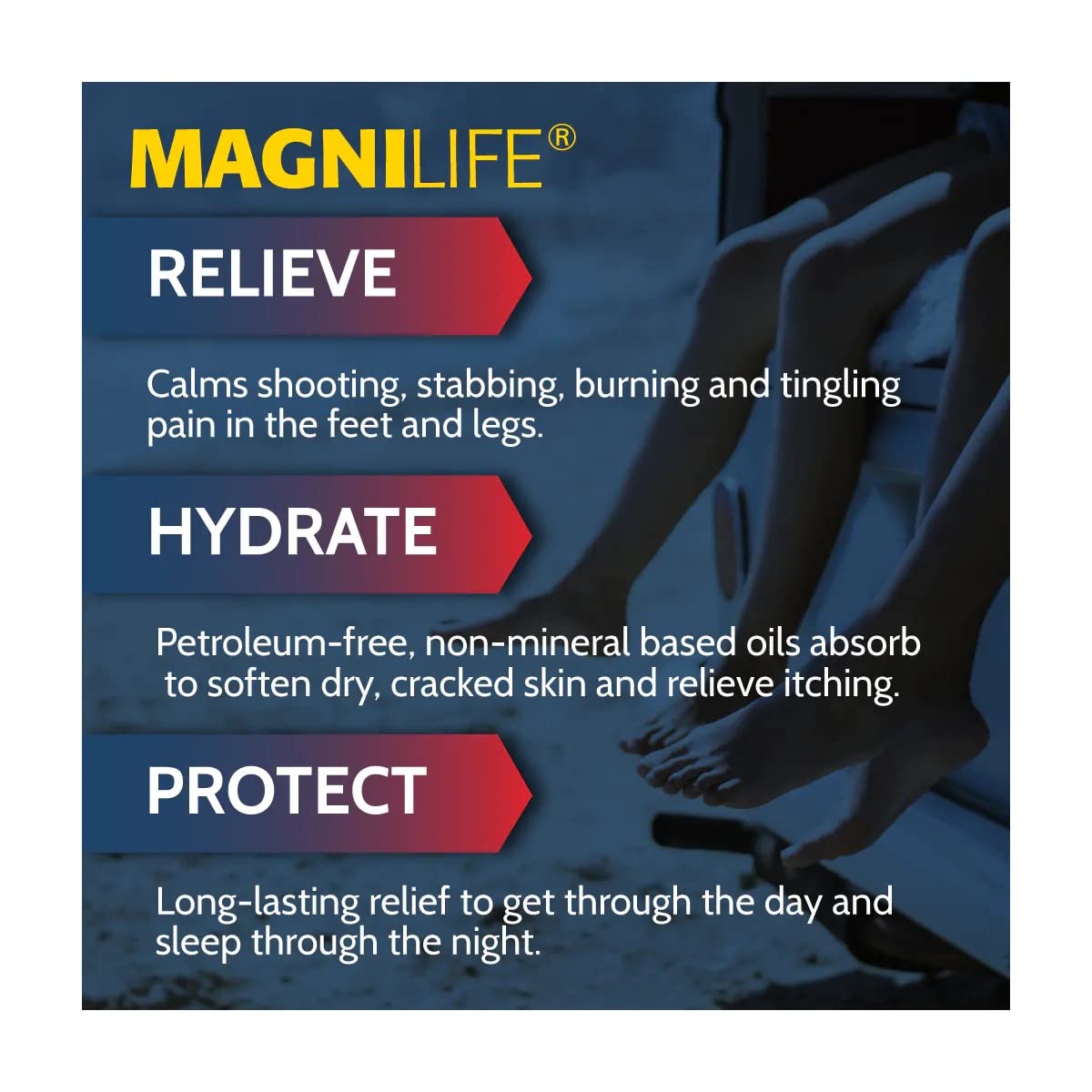 MagniLife Crème Pieds Talons Cracks — adoucit callosités et fissures.