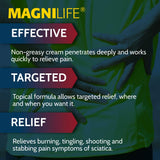 Application manuelle de MagniLife sur le bas du dos par la main.