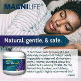 MagniLife Relaxing Leg Cream PM – emballage soigné et facile à manipuler.