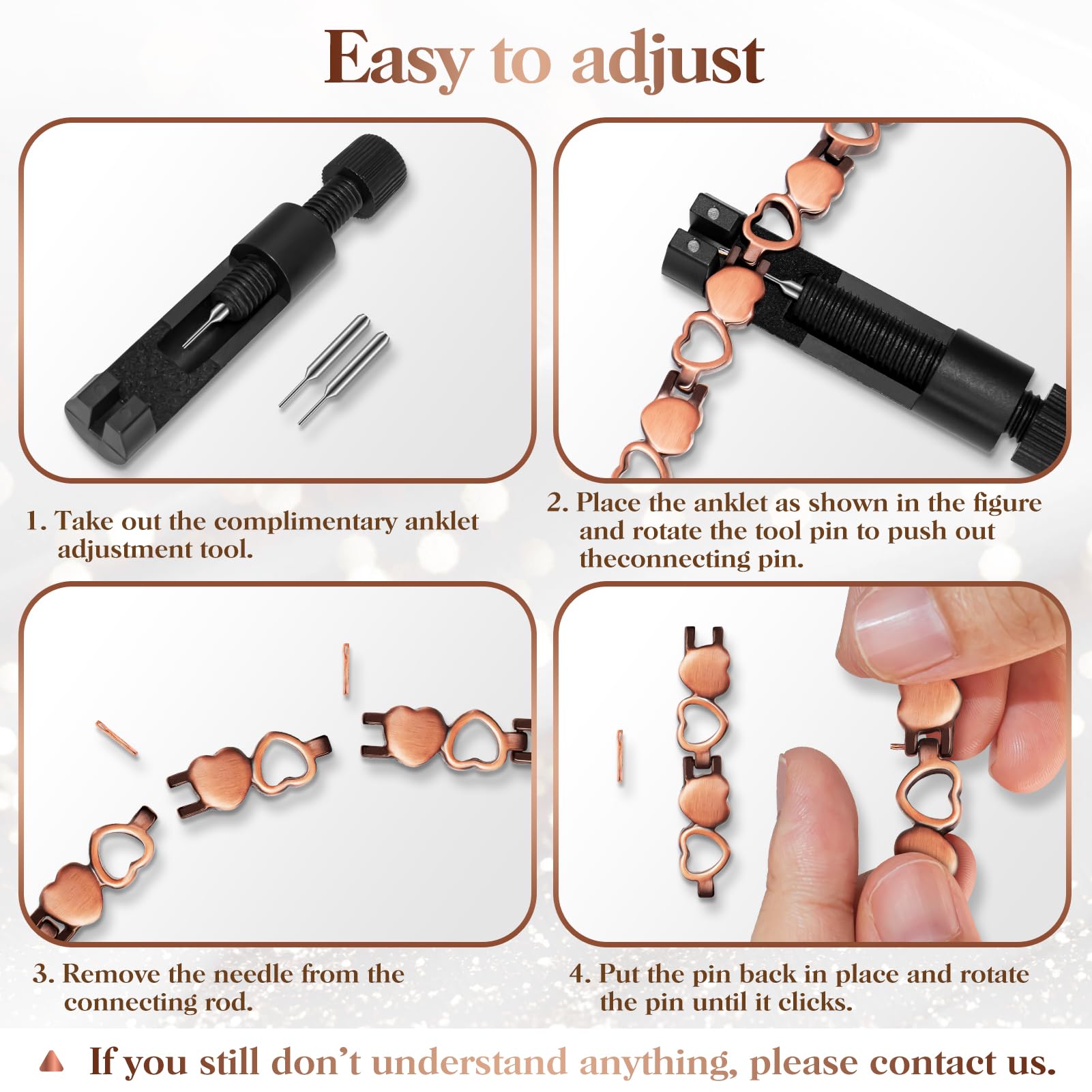 Mahnco accessoire hypoallergénique sans plomb ni nickel, peau sensible.