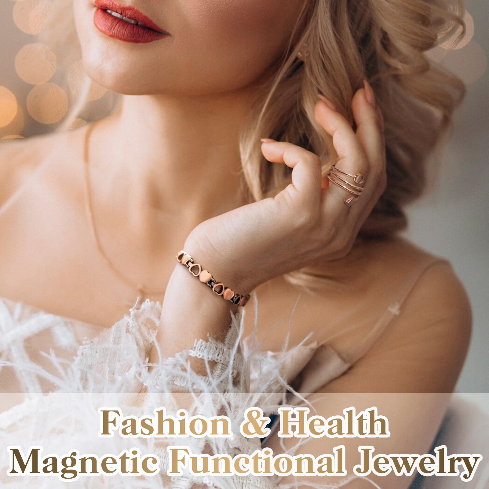 Bracelet Mahnco en cuivre pur, finition durable et hypoallergénique pour un look chic.