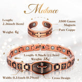 Mahnco bracelet croix en cuivre, design intemporel.