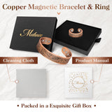 Mahnco ensemble bracelet et anneau magnetique: style et bien-être au quotidien.