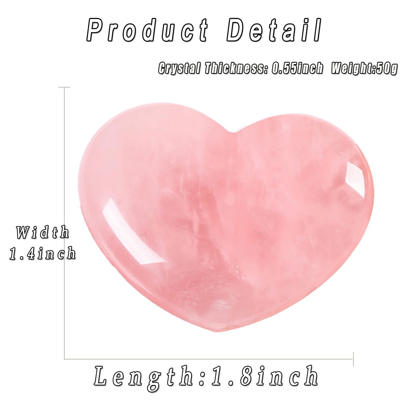 Maibaota cœur quartz rose pour méditation guidée et rituel quotidien.