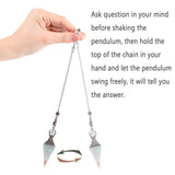 MAIBAOTA pendule cristal aquamarine, outil de radiesthésie favorisant précision et sensibilité.
