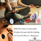 Maibaota pierre paume quartz clair, utile pour calmer l anxiété et favoriser la concentration.
