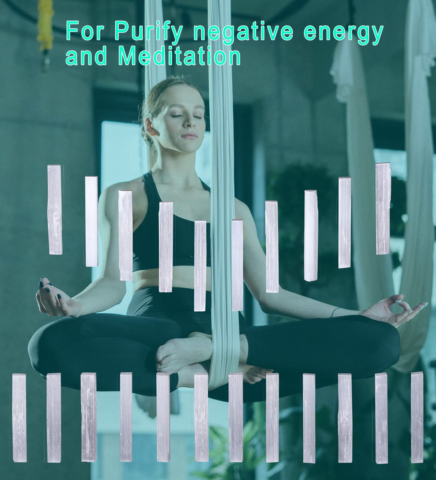 Lot MAIBAOTA de sélénite, énergie naturelle et dimensions variées.