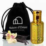 Maison d'Orient Intense Vanilla – bouteille élégante pour application quotidienne et longue tenue.