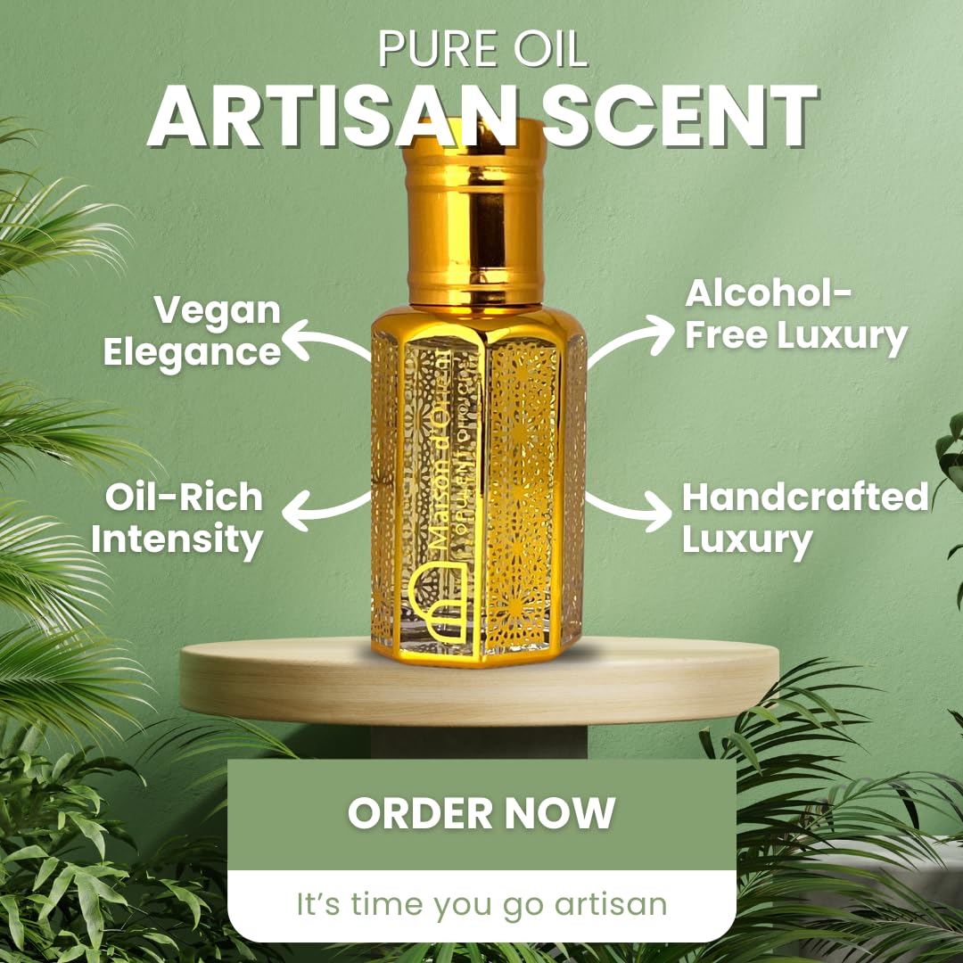 Maison d'Orient Intense Vanilla – texture huile sans alcool, douceur hydratante sur la peau.
