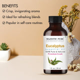 Étiquette Majestic Pure eucalyptus: preuve de pureté et de qualité