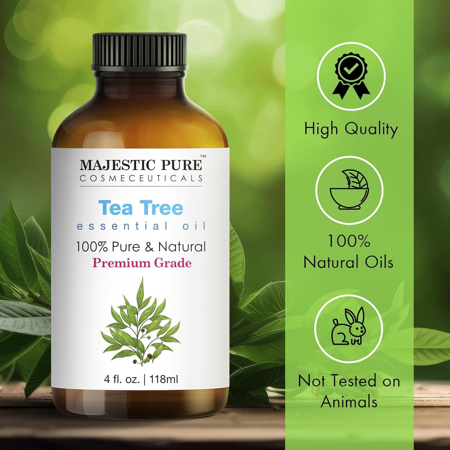 Majestic Pure huile-arbre-a-the diffuseur illustrant une utilisation aromatique.