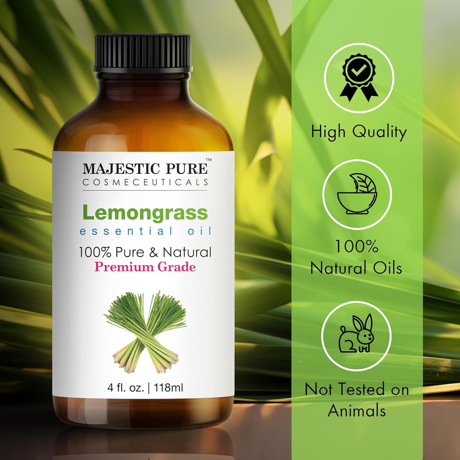 Huile citronnelle Majestic Pure utilisée dans un diffuseur aromatique pour une ambiance vivifiante.