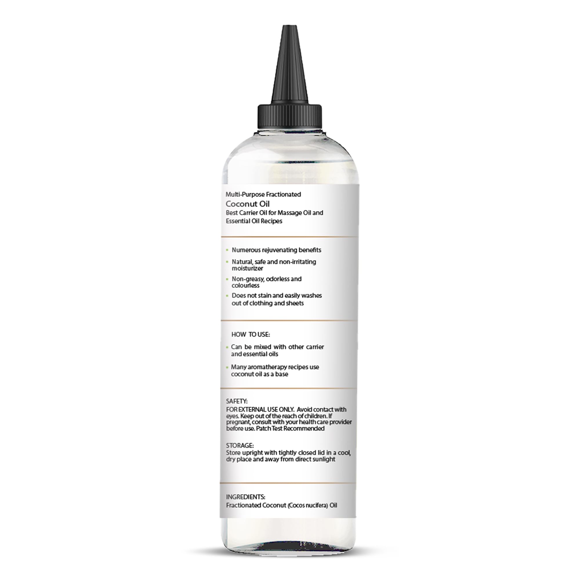 Majestic Pure huile coco fractionnée – base neutre pour aromathérapie