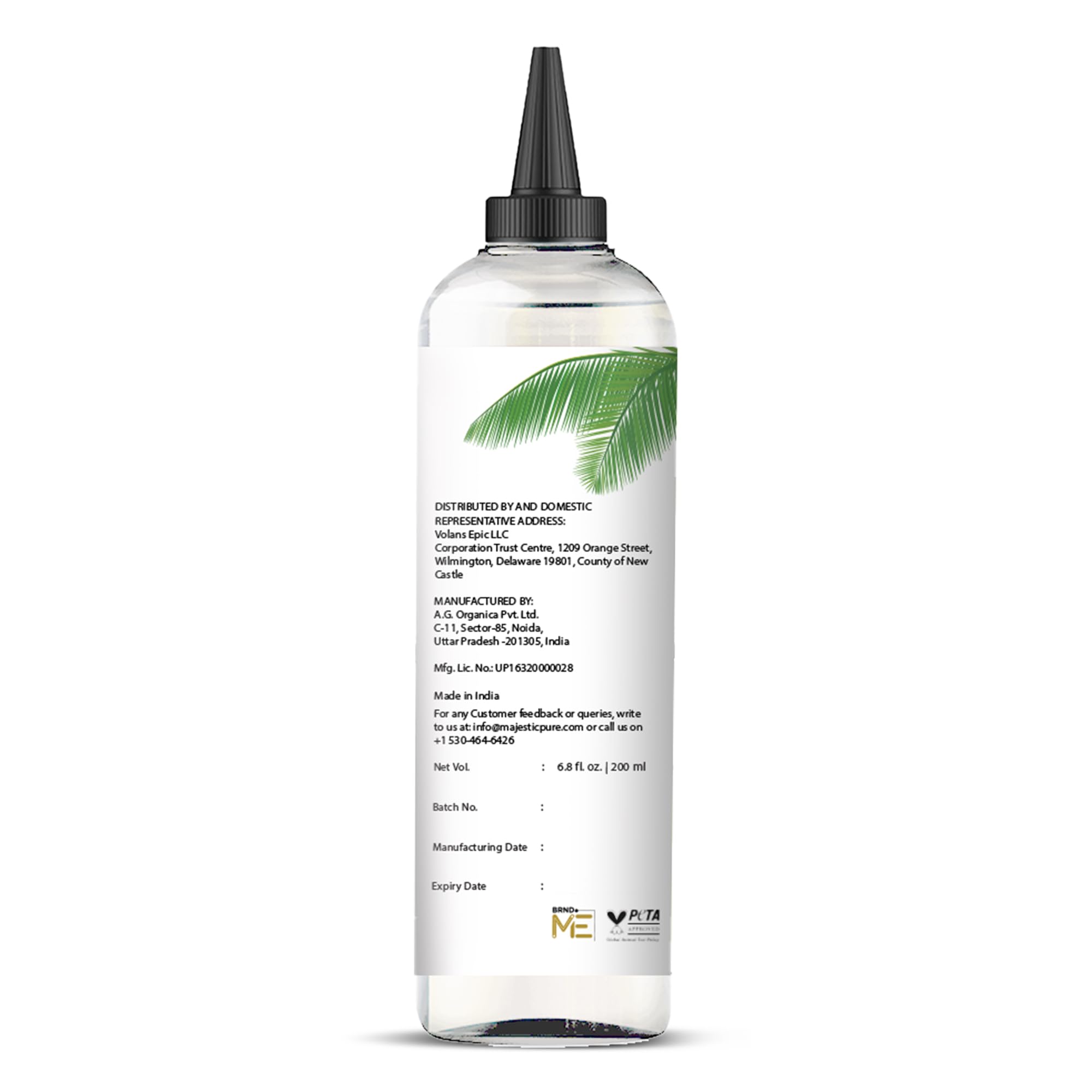 Majestic Pure huile coco fractionnée – démaquillage yeux doux et efficace