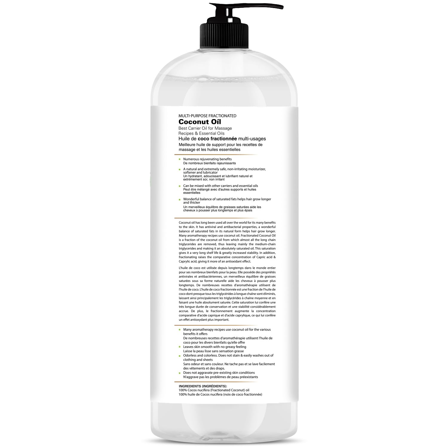 Majestic Pure huile coco fractionnée déodorant naturel et routine corps.