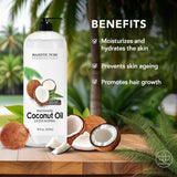 Majestic Pure huile fractionnée comme base de massage aromathérapie et soins visage.