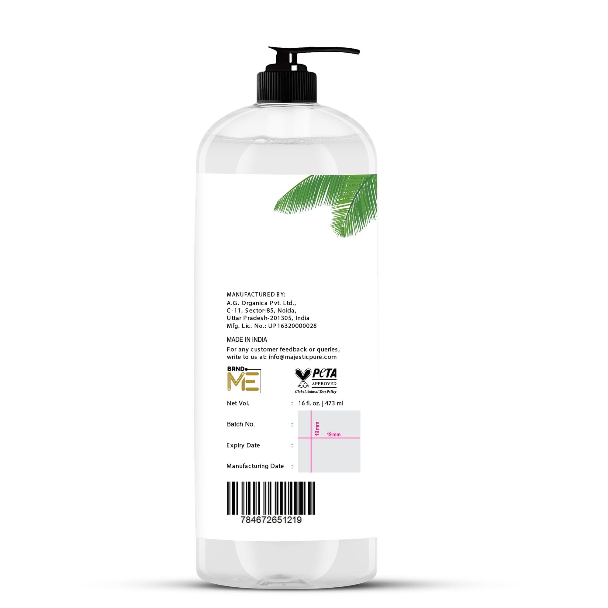 Majestic Pure huile fractionnée pour aromathérapie et hydratation légère.