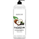 Majestic Pure huile coco fractionnée versment, usage facile pour diluer huiles essentielles.