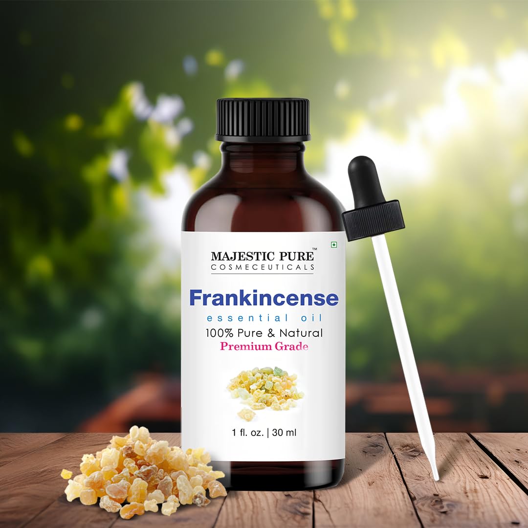 Majestic Pure huile d’encens avec compte-gouttes intégré, dosage précis pour vos rituels.