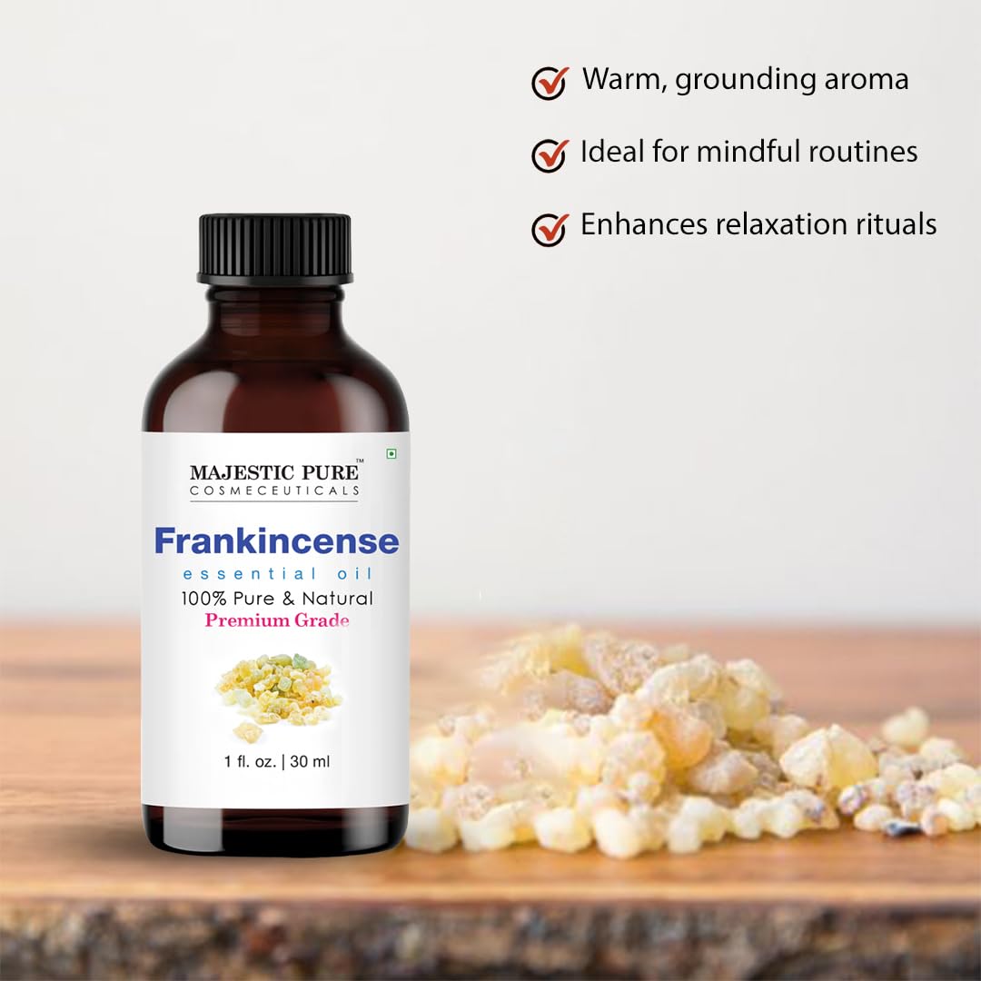 Majestic Pure huile d’encens – tests en laboratoire garantissant pureté et absence de diluants.