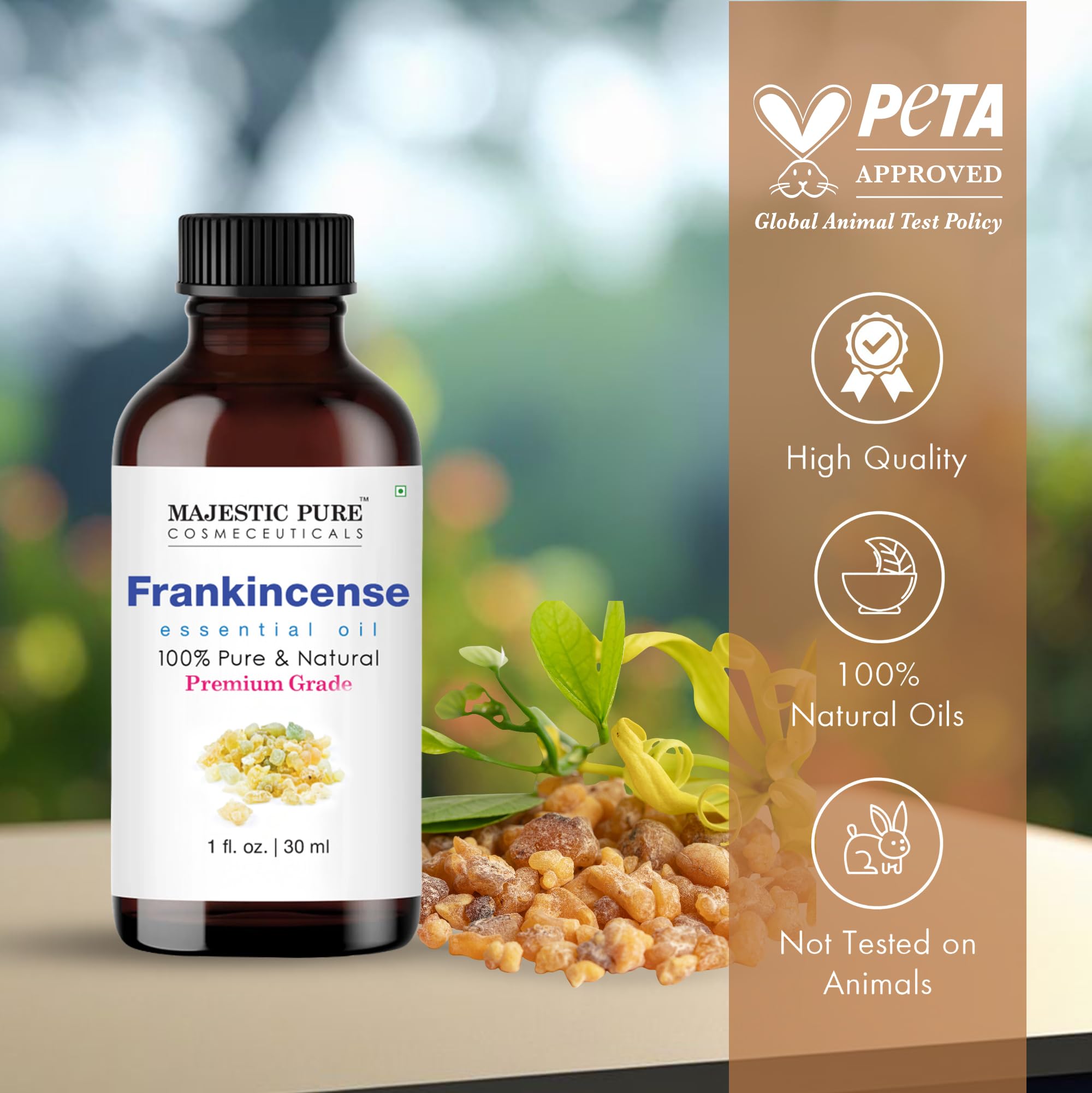 Majestic Pure huile d’encens utilisable en savonnerie et bougies pour créations maison.