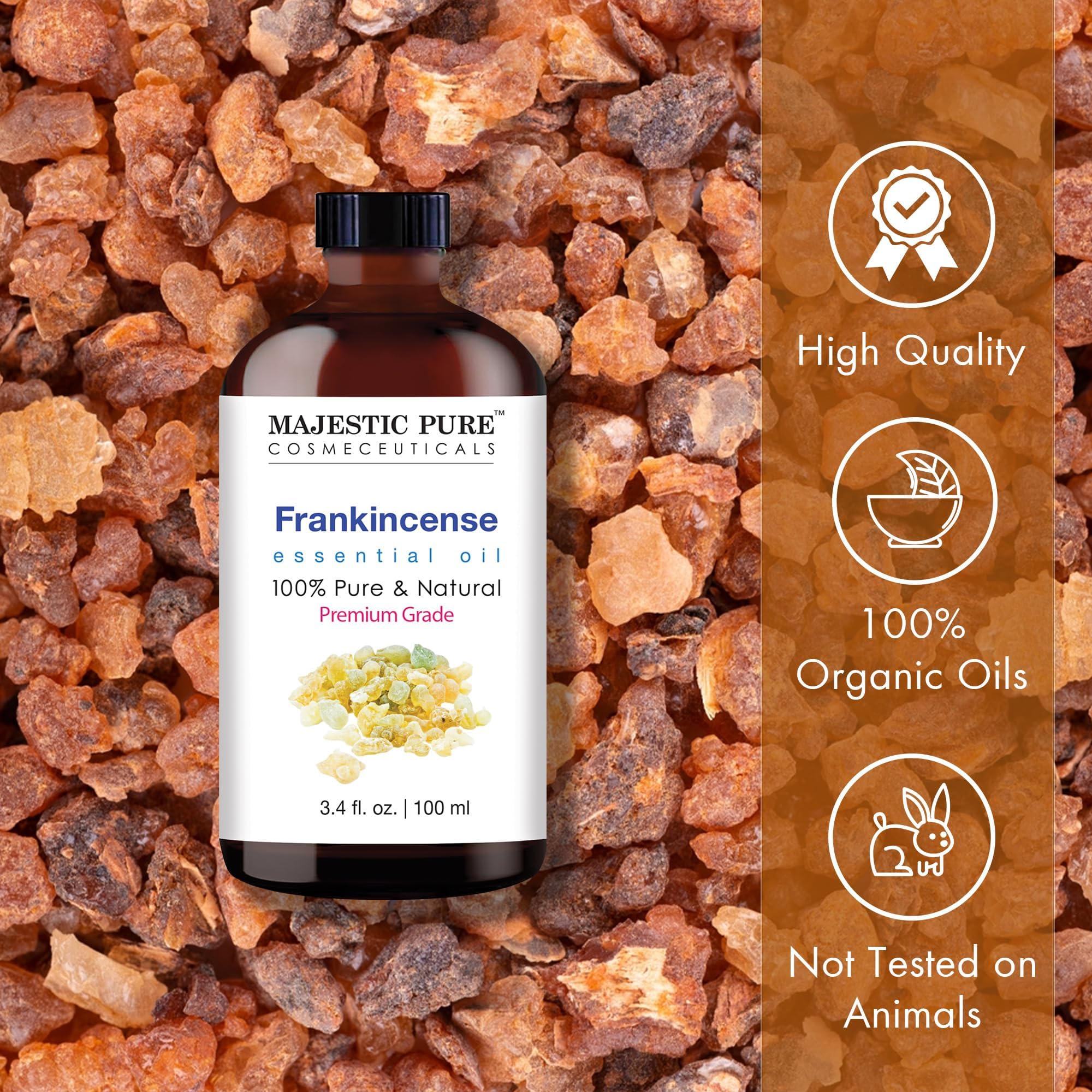 Huile d encens Majestic Pure avec compte-gouttes pour dosage précis.