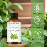 Origine et qualité: régions réputées pour les huiles Majestic Pure.