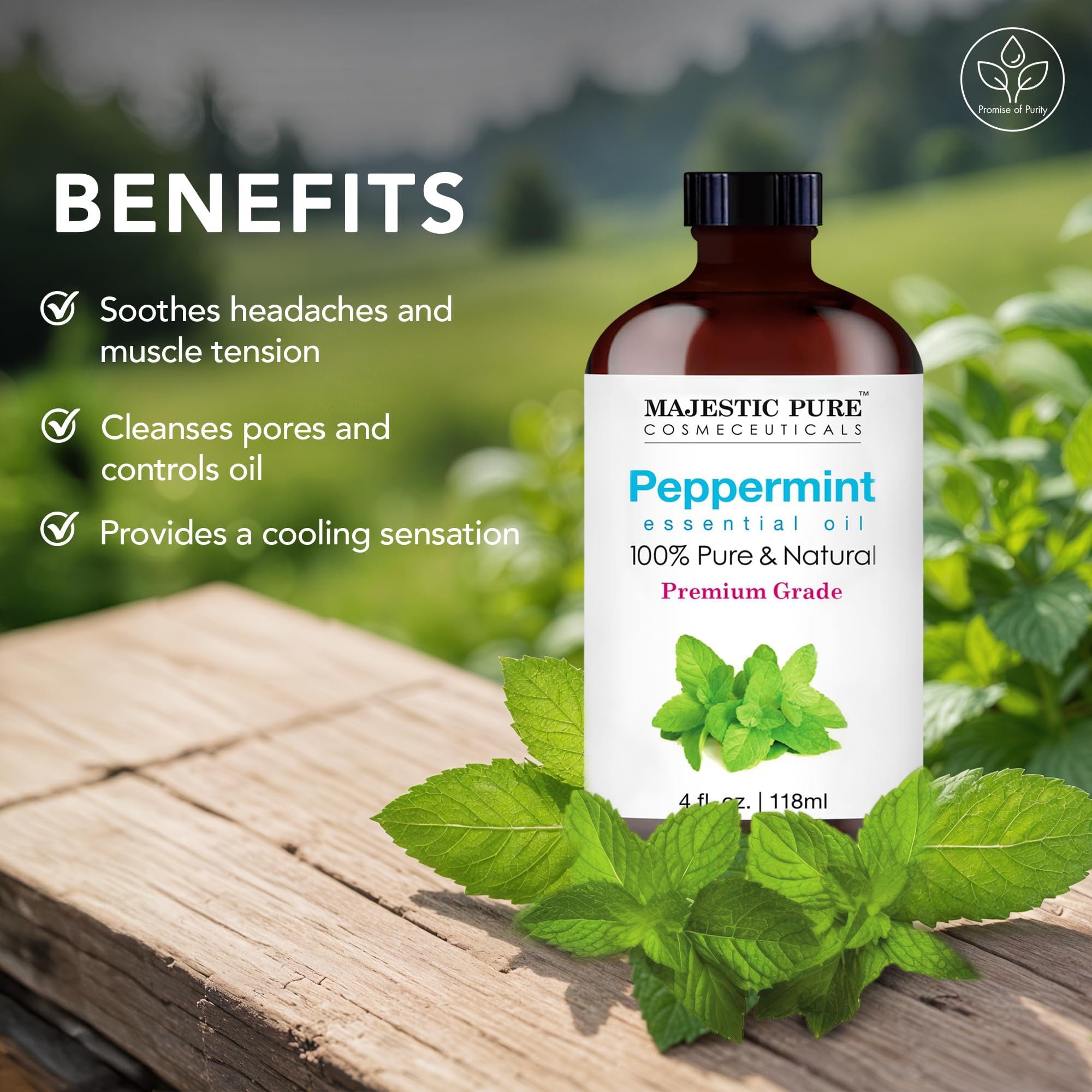 Majestic Pure menthe poivrée, parfum pour savons et bougies maison.