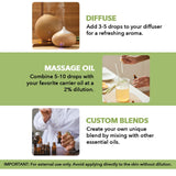 Utilisation dans diffuseur et bougies, fragrance légère et vivifiante.