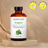 Majestic Pure huile d'origan avec compte-gouttes: dosage précis pour chaque utilisation.