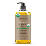 Majestic Pure huile de ricin bio en bouteille – porteuse naturelle pour soins capillaires