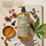 Majestic Pure huile de ricin — soin peau et corps hydratant